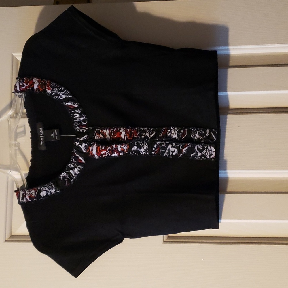 NWT WHBM Black, White and Red Shrug Sweater Size Small.
